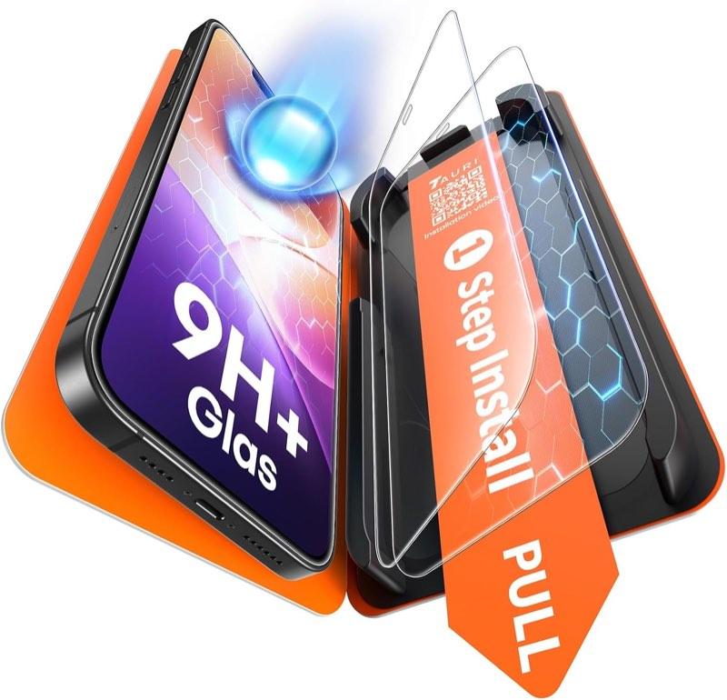 TAURI Panzerglas iPhone 12, 2 Stück