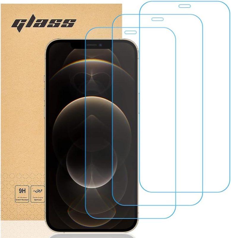 gueche Panzerglas für iPhone 12 Pro Max, 3 Stück