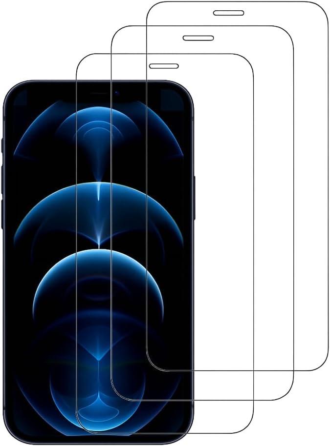 auisoedy Panzerglas für iPhone 12 Pro Max, 3 Stück