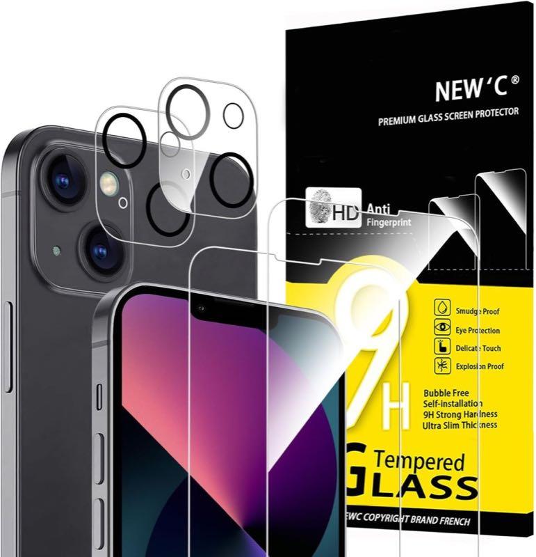 NEW'C Panzerglas für iPhone 13 mini, 2+2