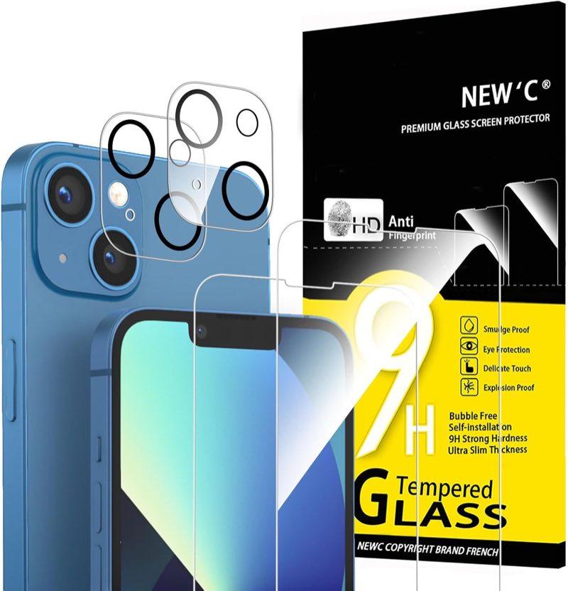 NEW'C für iPhone 13 für Panzerglas (2 Stück) und Kamera Panzer Schutz Glas (2 Stück)