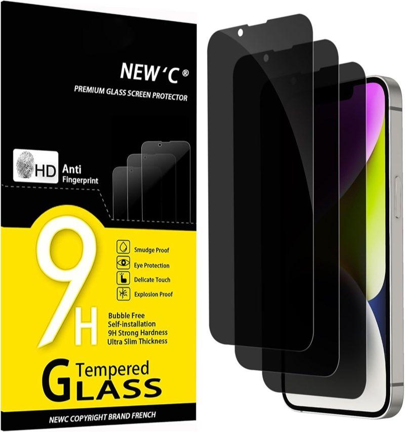 NEW'C Schutzfolie für iPhone 16e/14/13/13 Pro für Panzerglas Sichtschutz