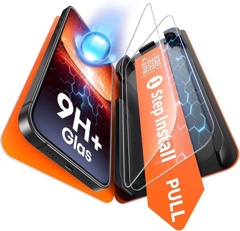 TAURI für iPhone 13 Panzerglas 6,1 Zoll - 2 Stück