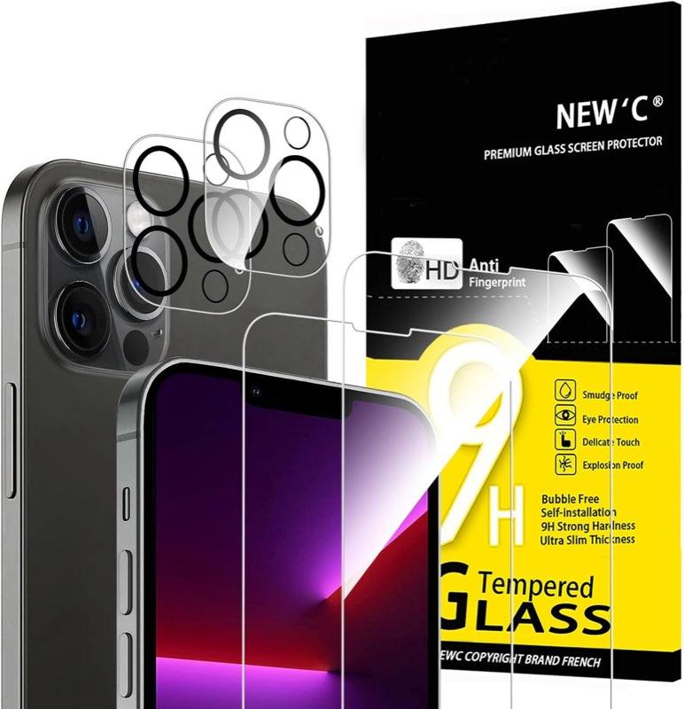 NEW'C iPhone 13 Pro Panzerglas und Kameraschutz, 2+2