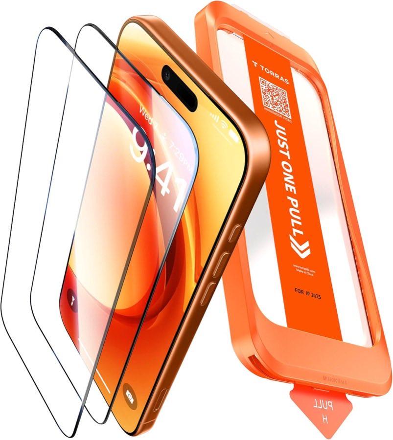 TORRAS für iPhone 17 Pro Panzerglas 9H+ Stoßfest Schutzglas, 2 Stück