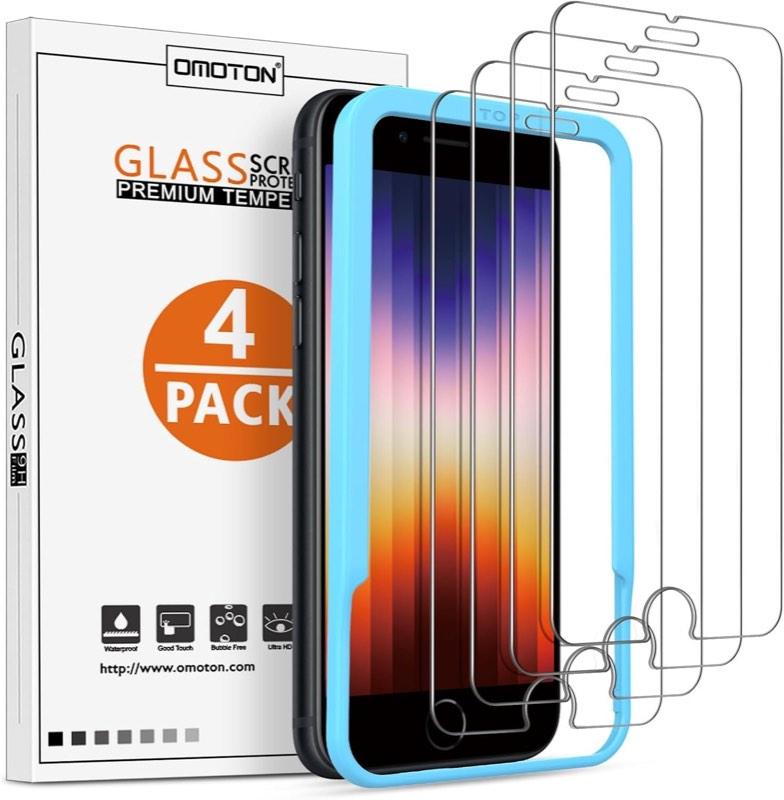 OMOTON für iPhone SE 2022/2020, 4 Stück – Testsieger