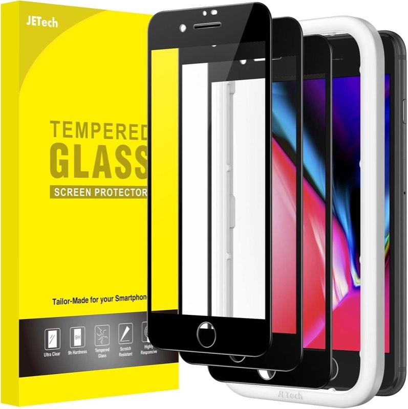JETech Full Screen für iPhone SE 3/2, 3 Stück