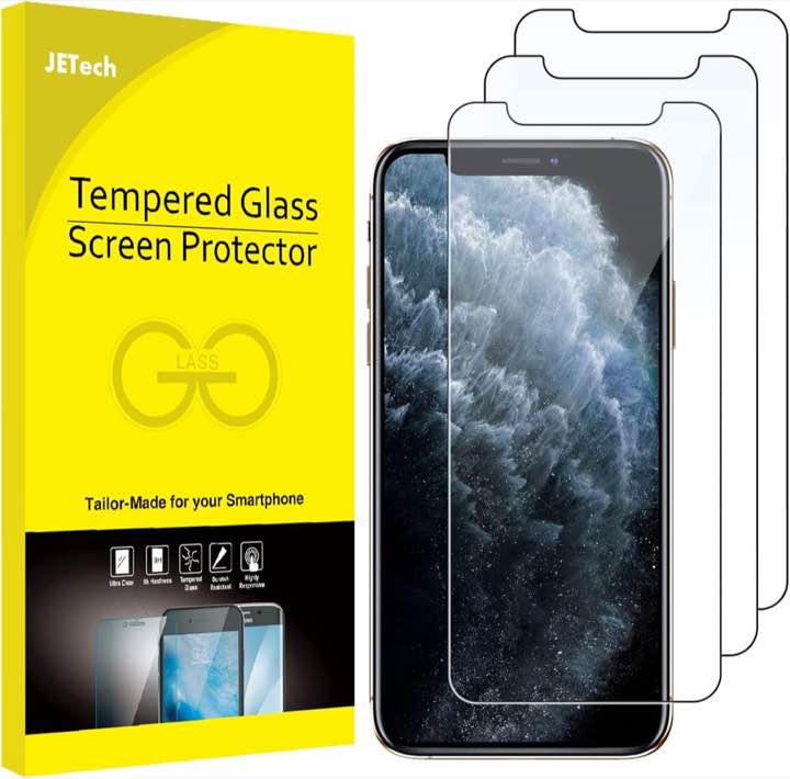 JETech Schutzfolie für iPhone 11 Pro/XS/X, 3 Stück