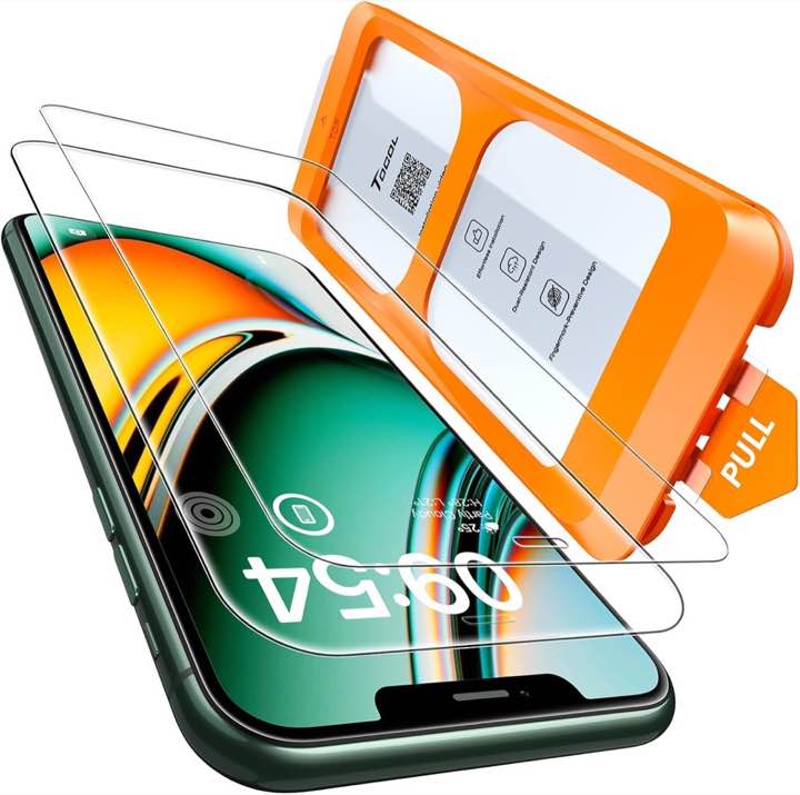 TOCOL Panzerglas für iPhone 11 Pro/X/XS mit einfacher Montage, 2 Stück