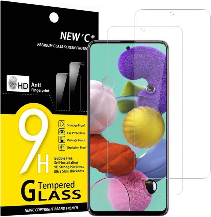 NEW'C NEW'C Schutzfolie für Samsung Galaxy A51, 2 Stück