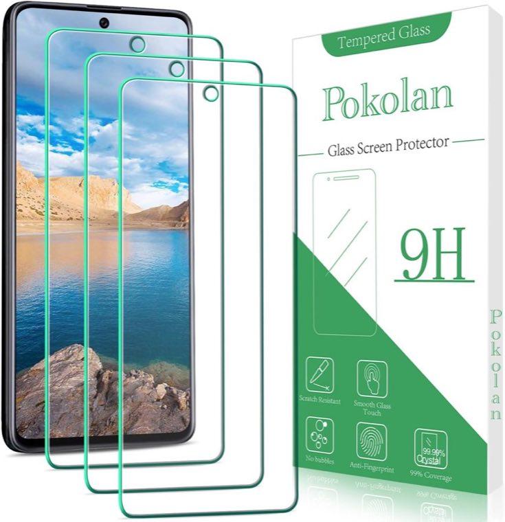 Pokolan 3 Stück Panzer Schutz Glas für Samsung Galaxy A51