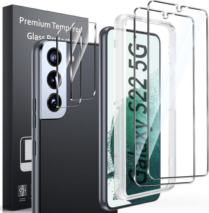 LK für Samsung Galaxy S22 für Panzerglas mit 2 Glas & 2 Kameraschutz