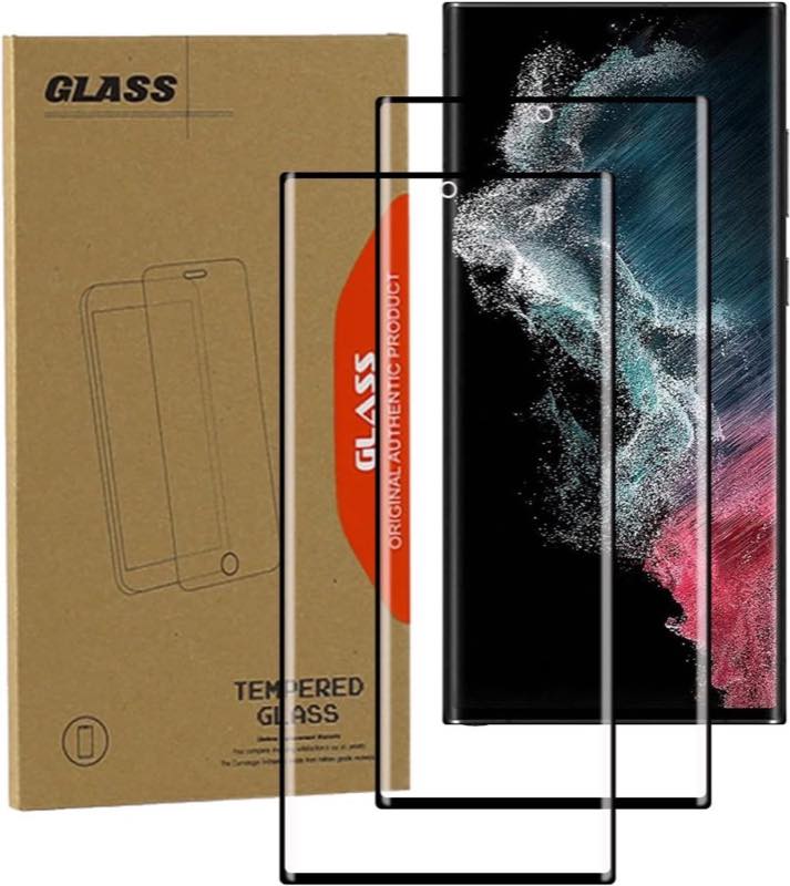 AYETEA Panzerglas für Galaxy S22 Ultra, 2 Stück