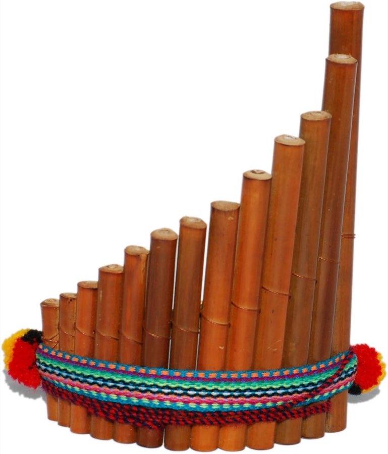 Tumia Rondador, 13 Bambusröhrchen, gebogen