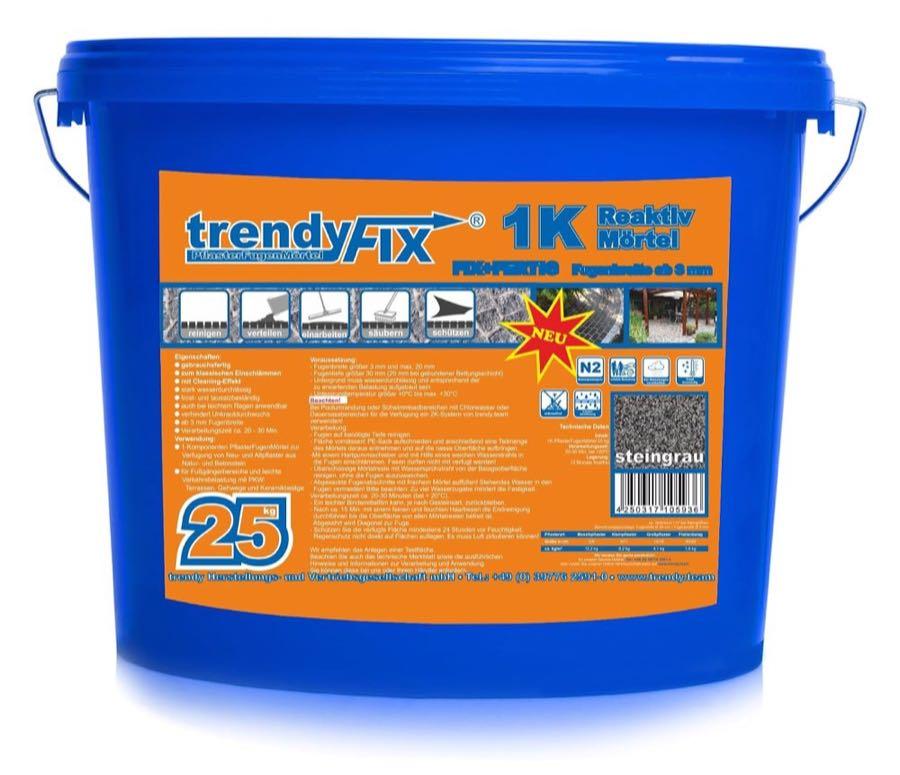 trendybau · trendyFIX+FERTIG · Steingrau · 25 kg