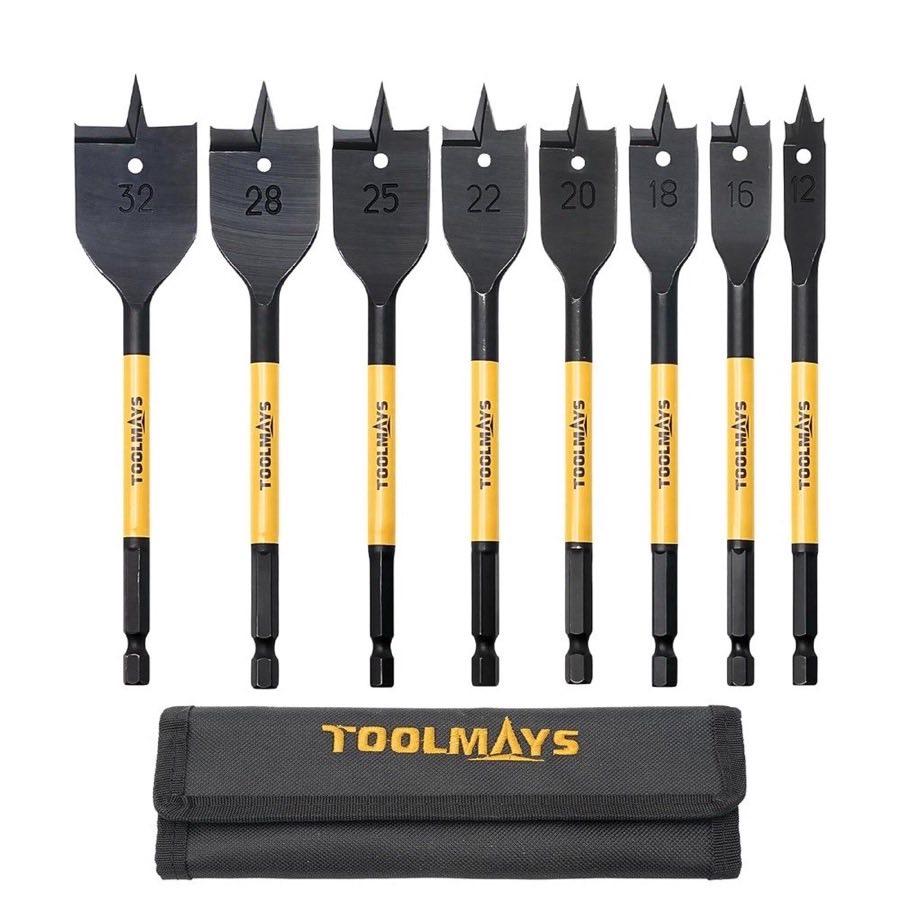 TOOLMAYS 8-tlg. Spatenbohrer 12–32 mm