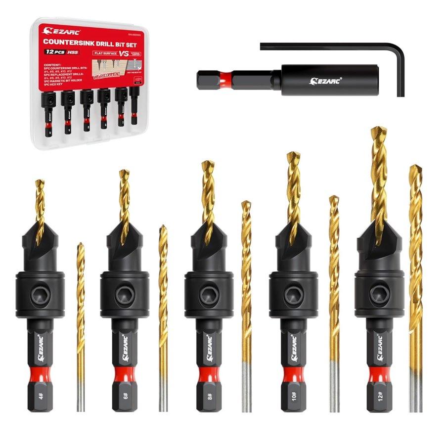 EZARC Senkbohrer Holz Set 12-tlg.
