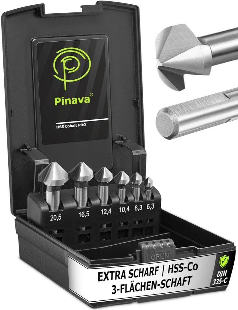Pinava Kegelsenker HSS-E Co Pro 6-tlg. 3-Fläche