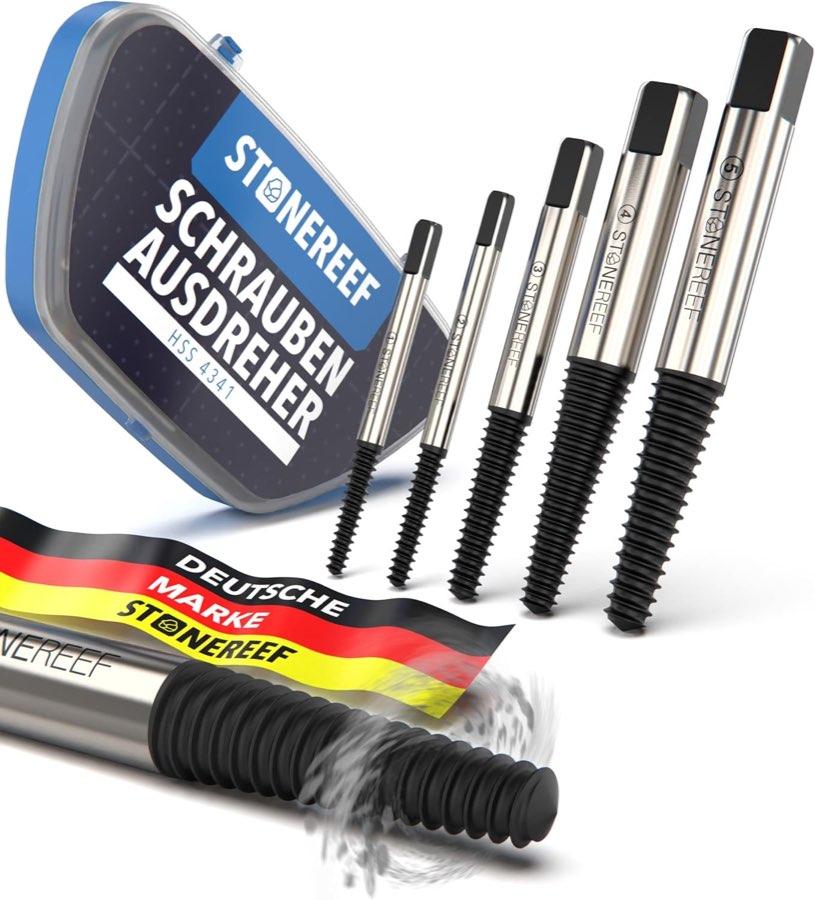 STONE REEF Schraubenausdreher 5-tlg. M3–M18