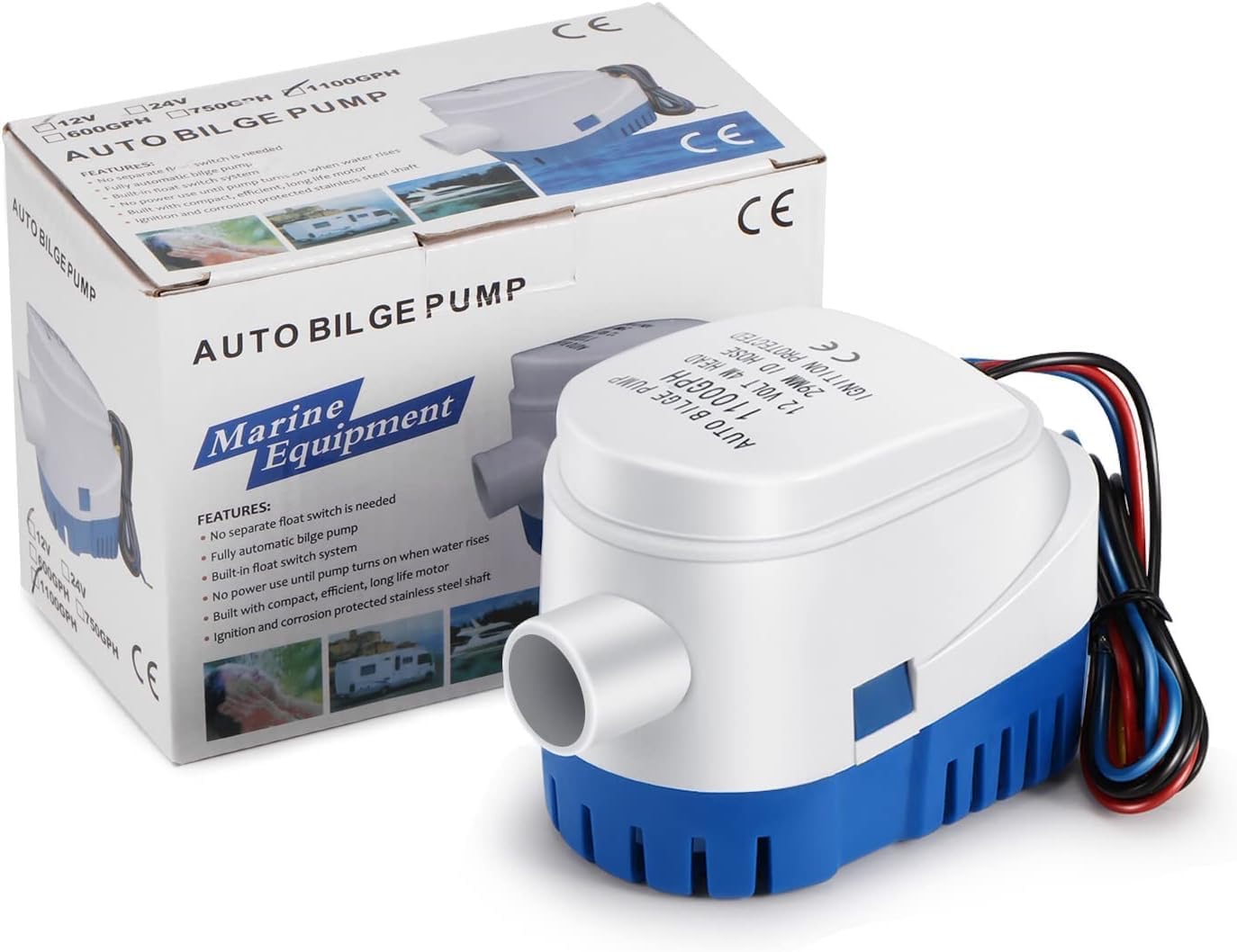SUNSBELL 12V automatische Boots-Lenzpumpe