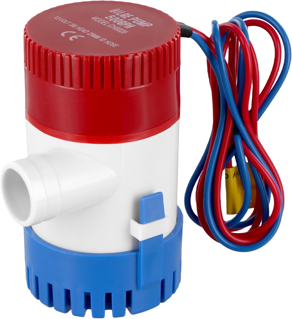 QWORK 12V 500GPH Bilgenpumpe für Boote und Wohnwagen
