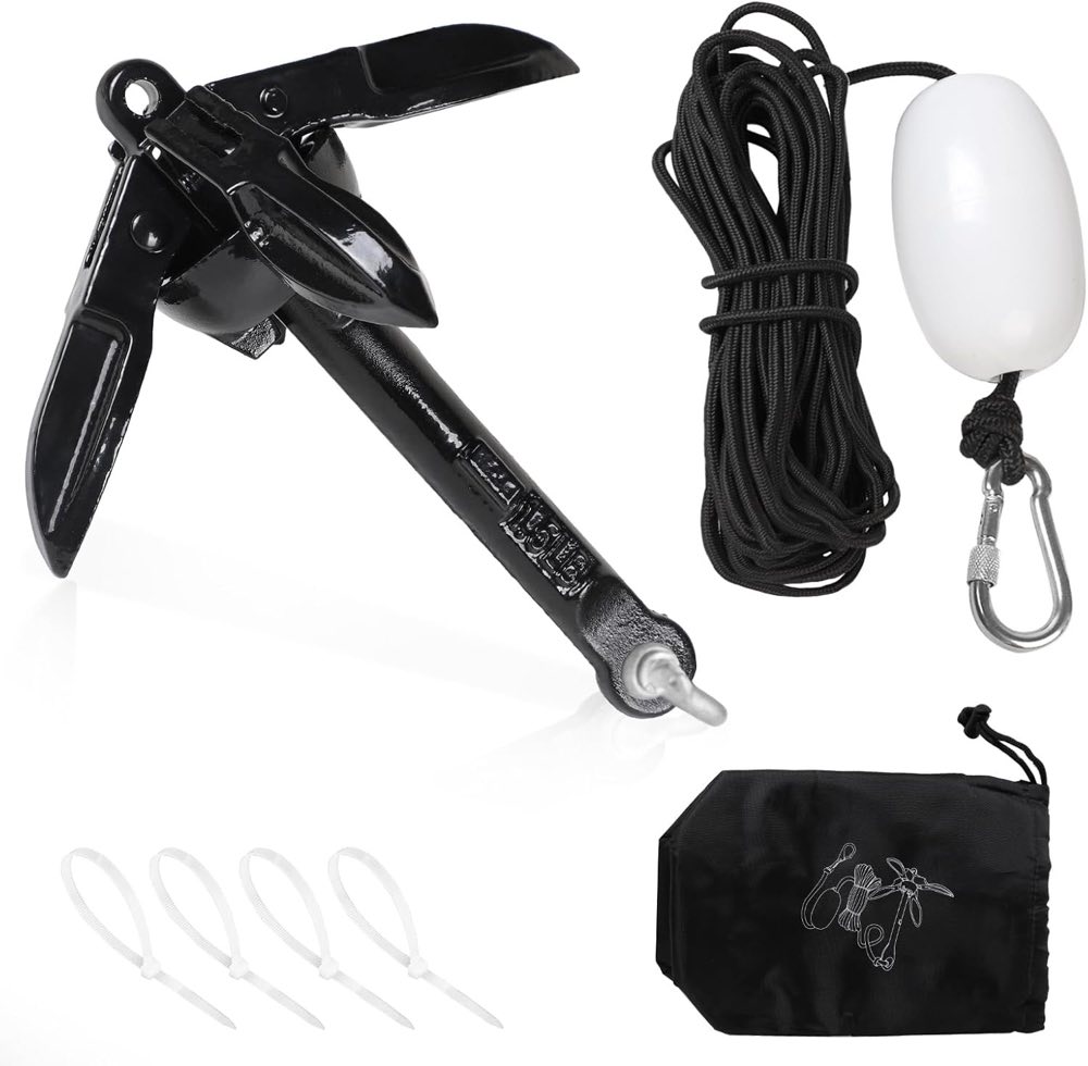 SWAWIS Anker Boot 0,7KG Bootsanker Bootszubehör Klappanker Sup Anker