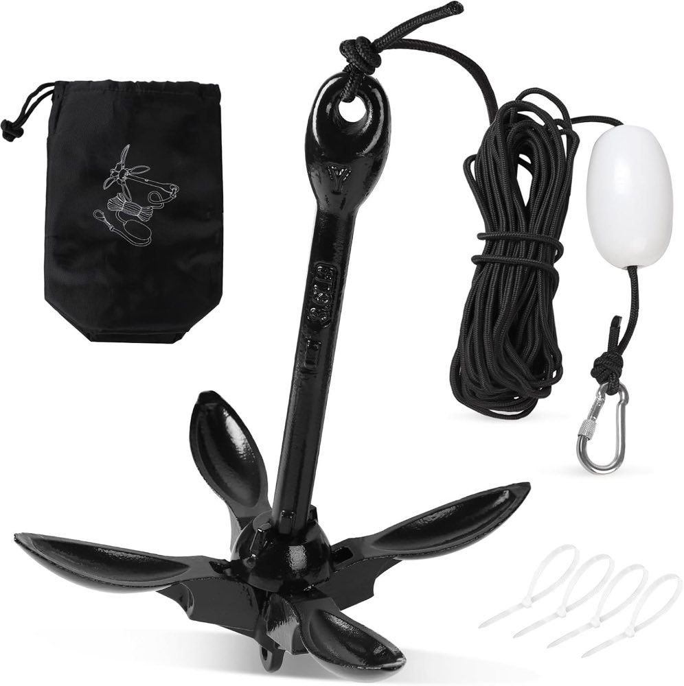 SWAWIS Anker Boot 1,5KG Bootsanker Bootszubehör Klappanker Sup Anker