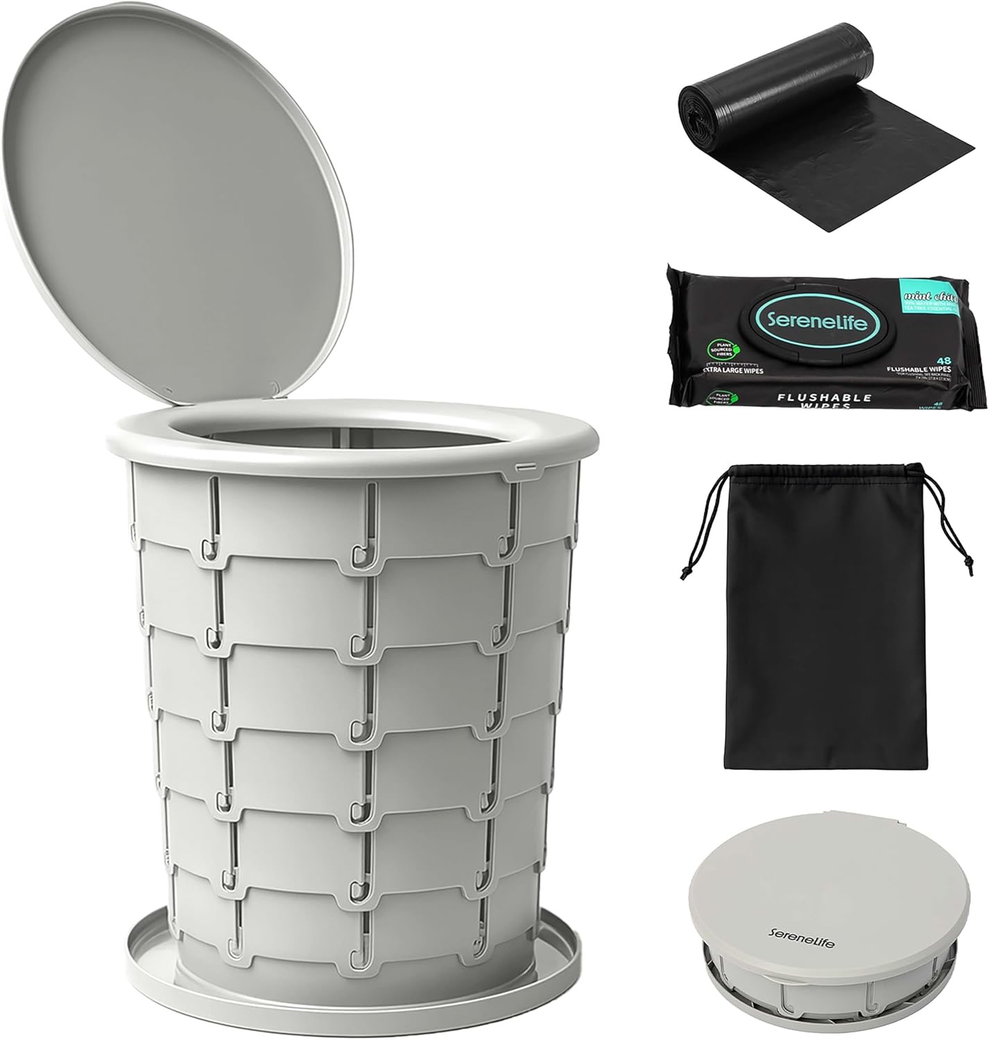 SereneLife Faltbarer Toilettensitz SLCATF1GY
