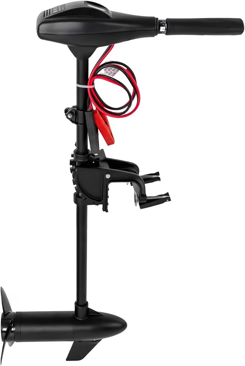 Elektro Aussenborder Außenborder Außenbordmotor Elektromotor Boot Trolling Motor | 12V 100A Batterien | 6km/h | Verstellbar Propeller | Bootsmotor für Angeln, Schlauchboote