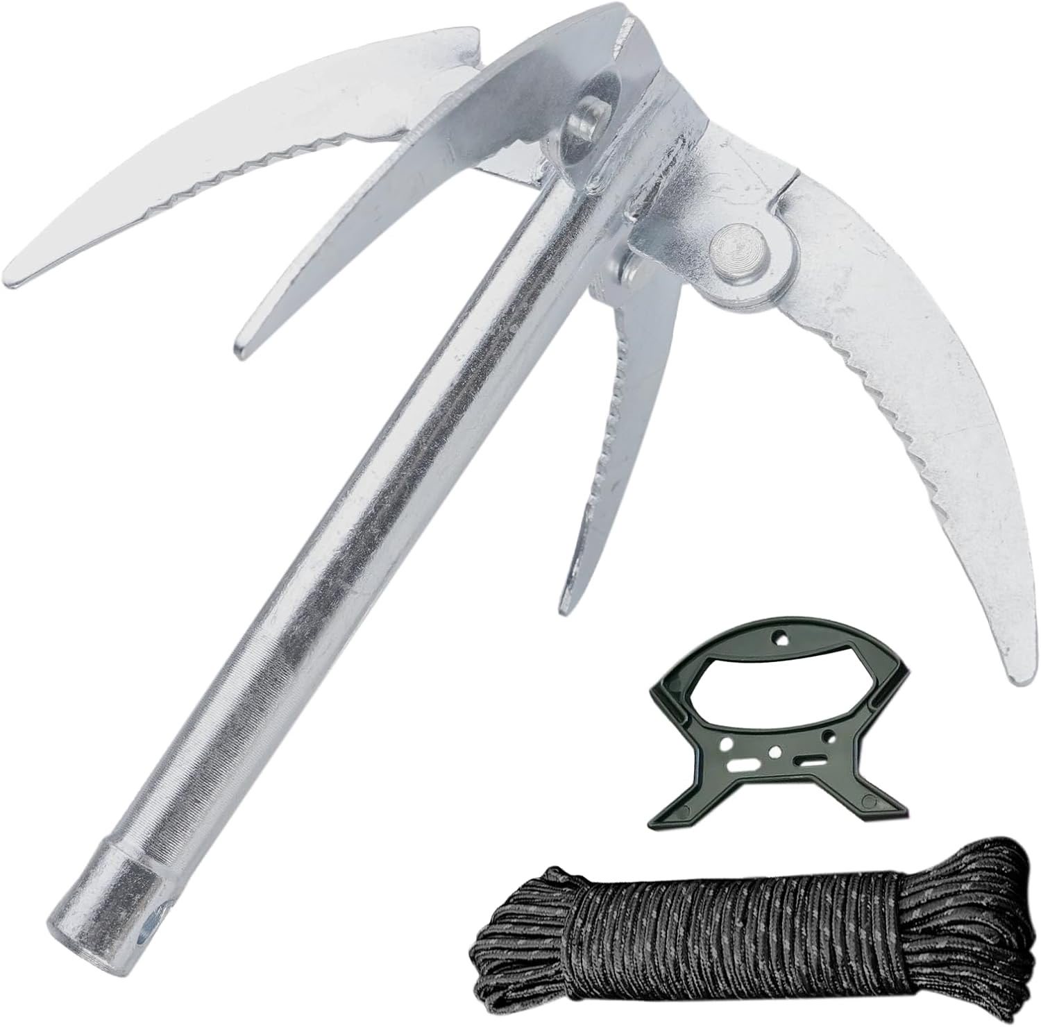 BAIFULAI BAIFULAI 4-Haken-Enterhaken mit 20 m Seil, Faltanker - Produktbild