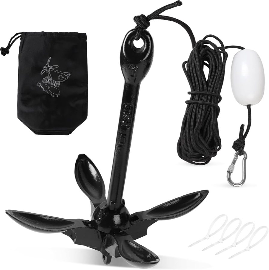 SWAWIS Anker Boot 1,5KG Bootsanker Bootszubehör Klappanker Sup Anker