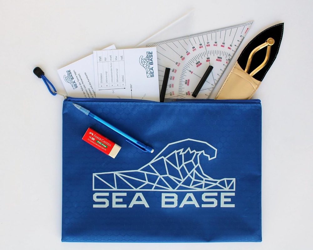SEA BASE Navigationsbesteck Set SBF See mit Spickzettel