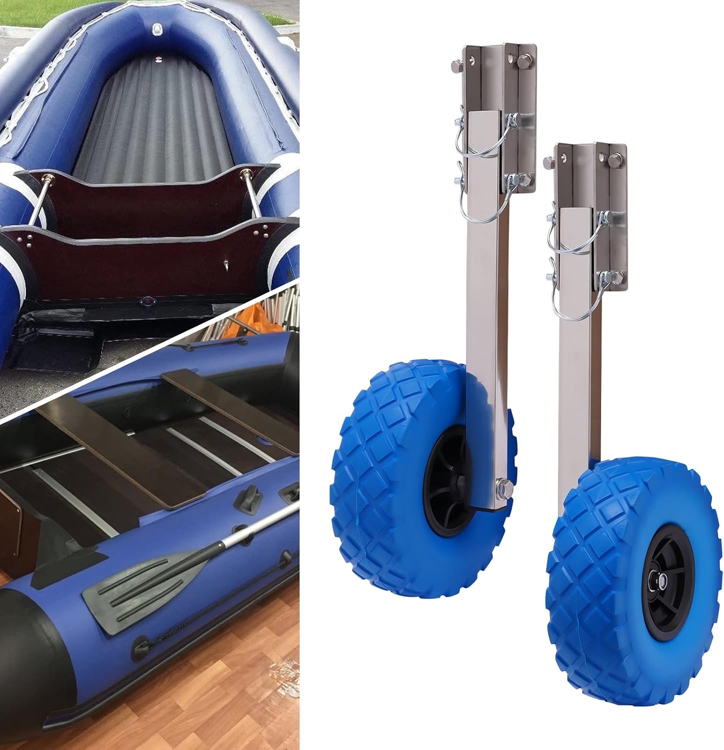 Slipräder Transporträder Schlauchboot