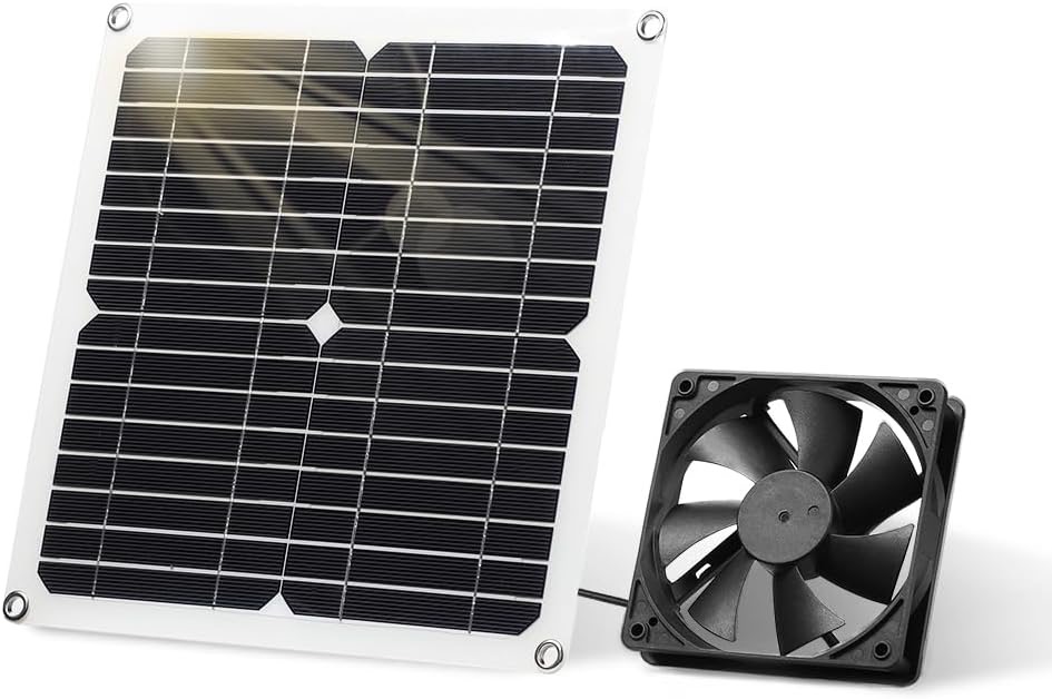 SUNYIMA SUNYIMA Solarlüfter 12 W mit Akku