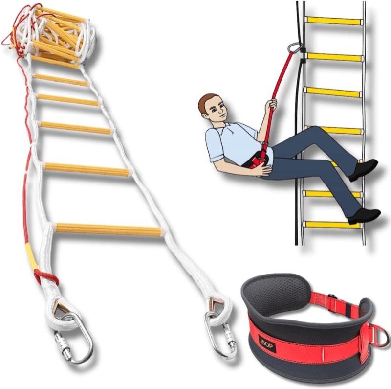 ISOP ISOP Rettungsleiter 10 m mit Sicherheitsgurt