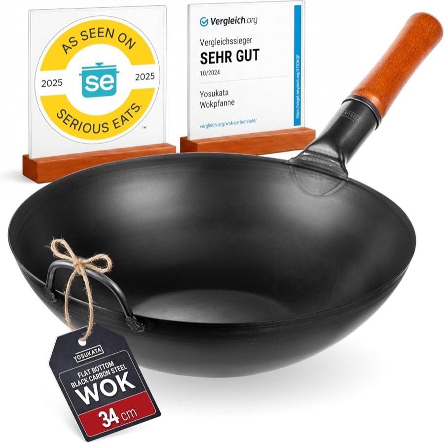 Yosukata Wok Flachboden 34 cm