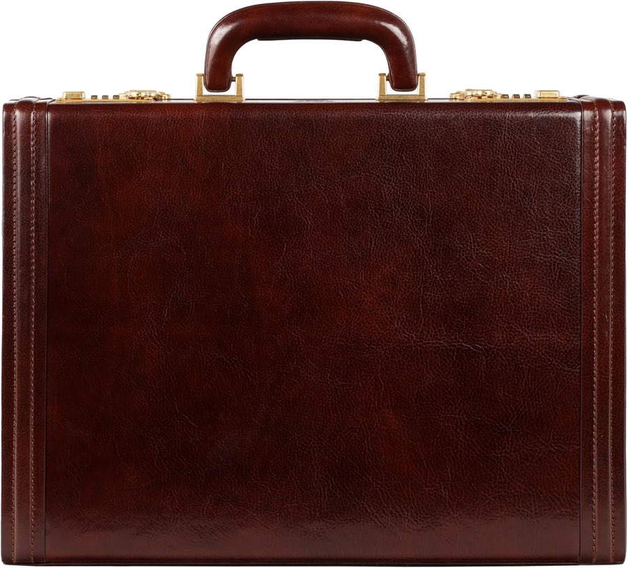 Time Resistance Leder-Aktenkoffer