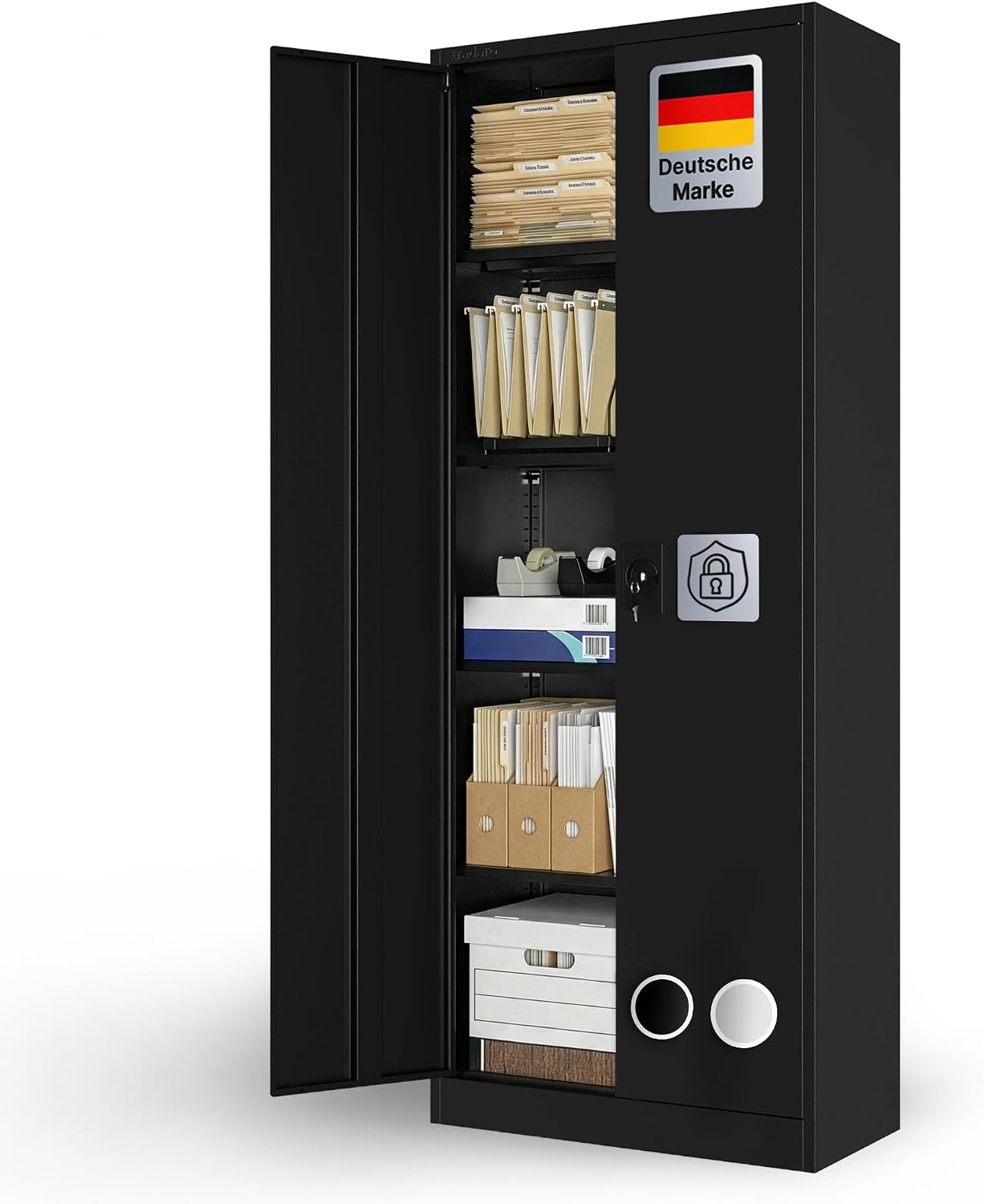 Stahl-Aktenschrank höhenverstellbar