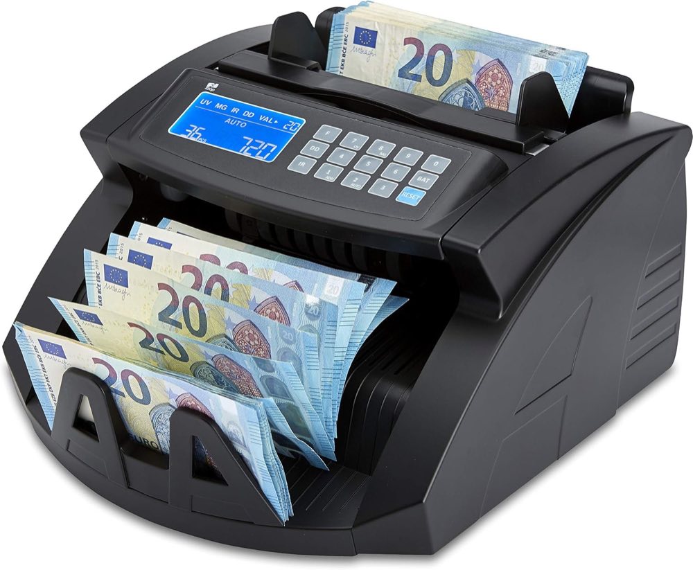 ZZap NC20i Banknotenzähler & Falschgeld-Detektor - Geldzählmaschine Geldzähler Banknotenzählmaschine