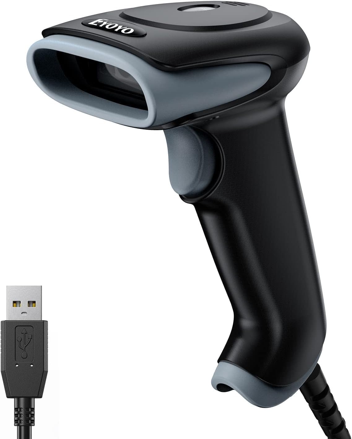 Eyoyo 1D 2D Barcode Scanner kabelgebunden, USB handscanner für PC