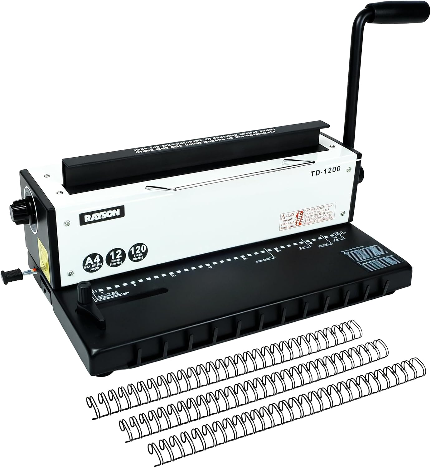 RAYSON Drahtbindemaschine, 34 Löcher, 120 Blatt Binden, TD-1200