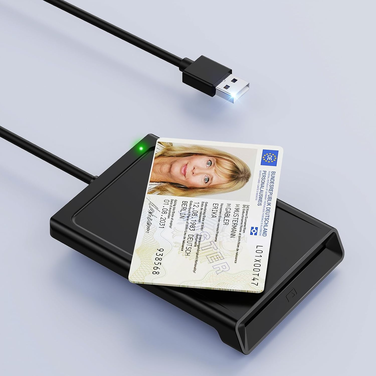 Rocketek USB Chipkartenleser mit NFC, USB Smart Card Reader Kartenlesegerät