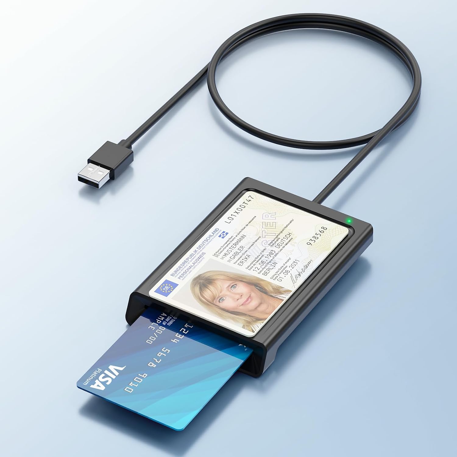 Rocketek USB Chipkartenleser mit NFC, Smart Card Reader USB Kartenlesegerät