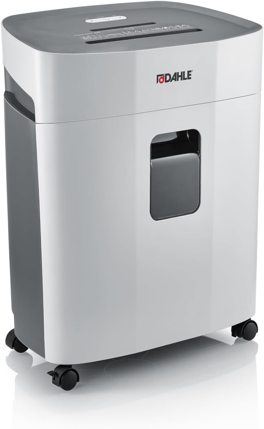 Dahle PaperSAFE PS 420 Aktenvernichter (10 Blatt, Sicherheitsstufe P5, Mikroschnitt, öl- und wartungsfrei, 25 Liter) grau