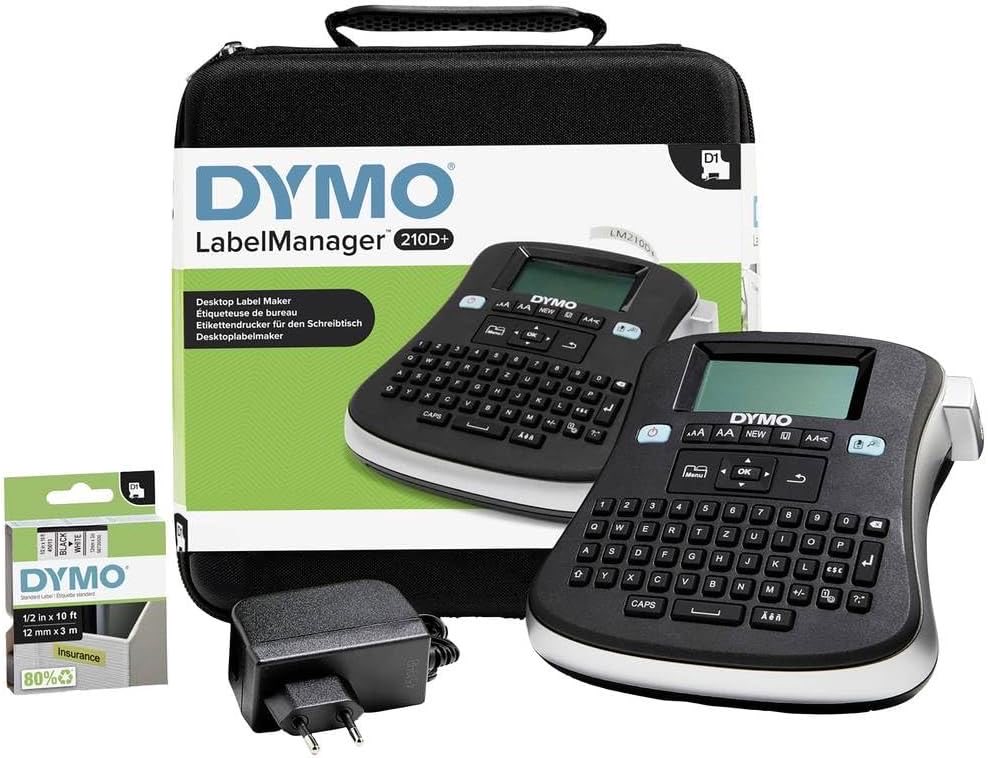 DYMO LabelManager 210D+ Beschriftungsgerät im Koffer | Etikettiergerät mit QWERTZ Tastatur &…
