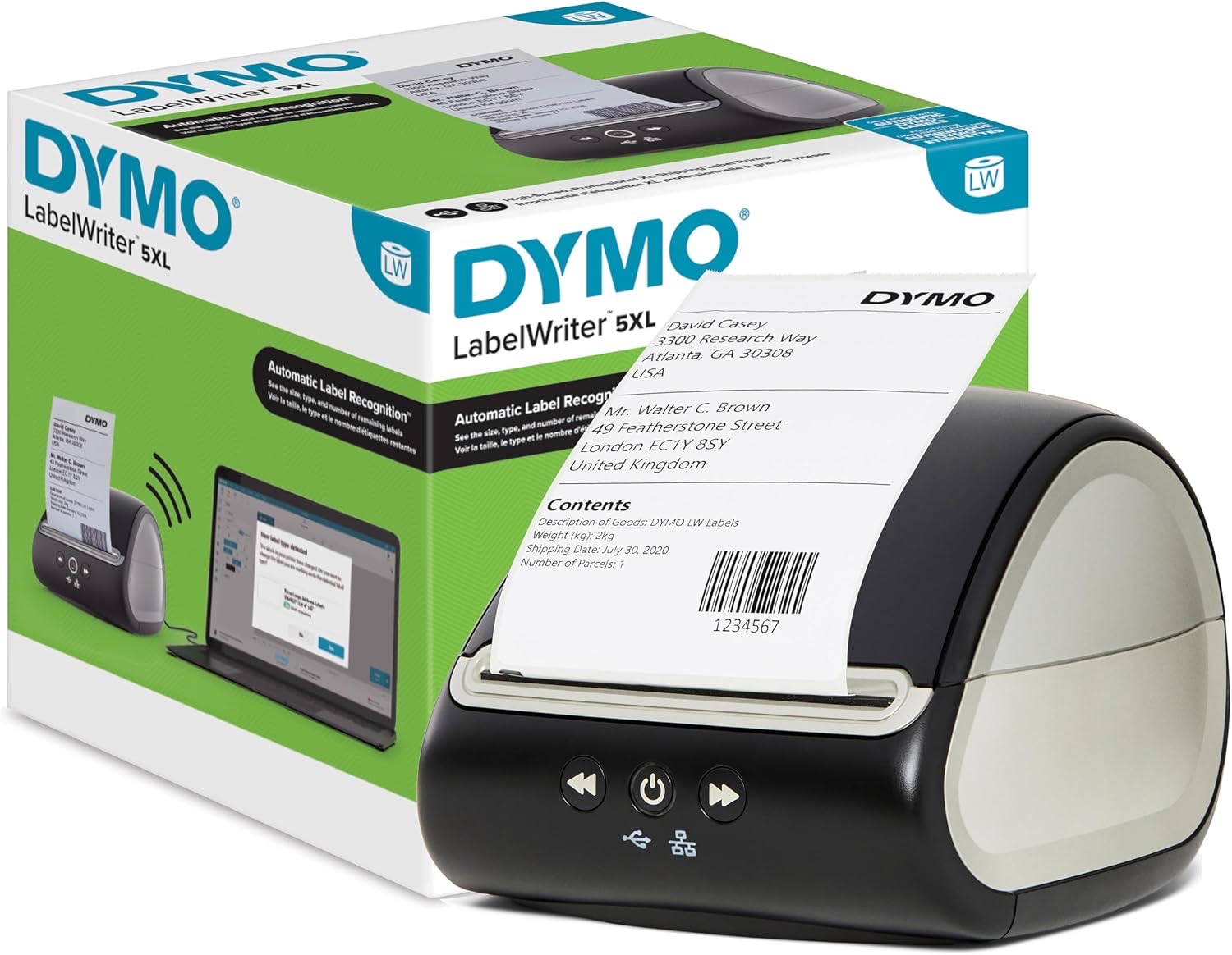 DYMO LabelWriter 5XL Etikettendrucker | automatische Etikettenerkennung | Beschriftungsgerätdas…