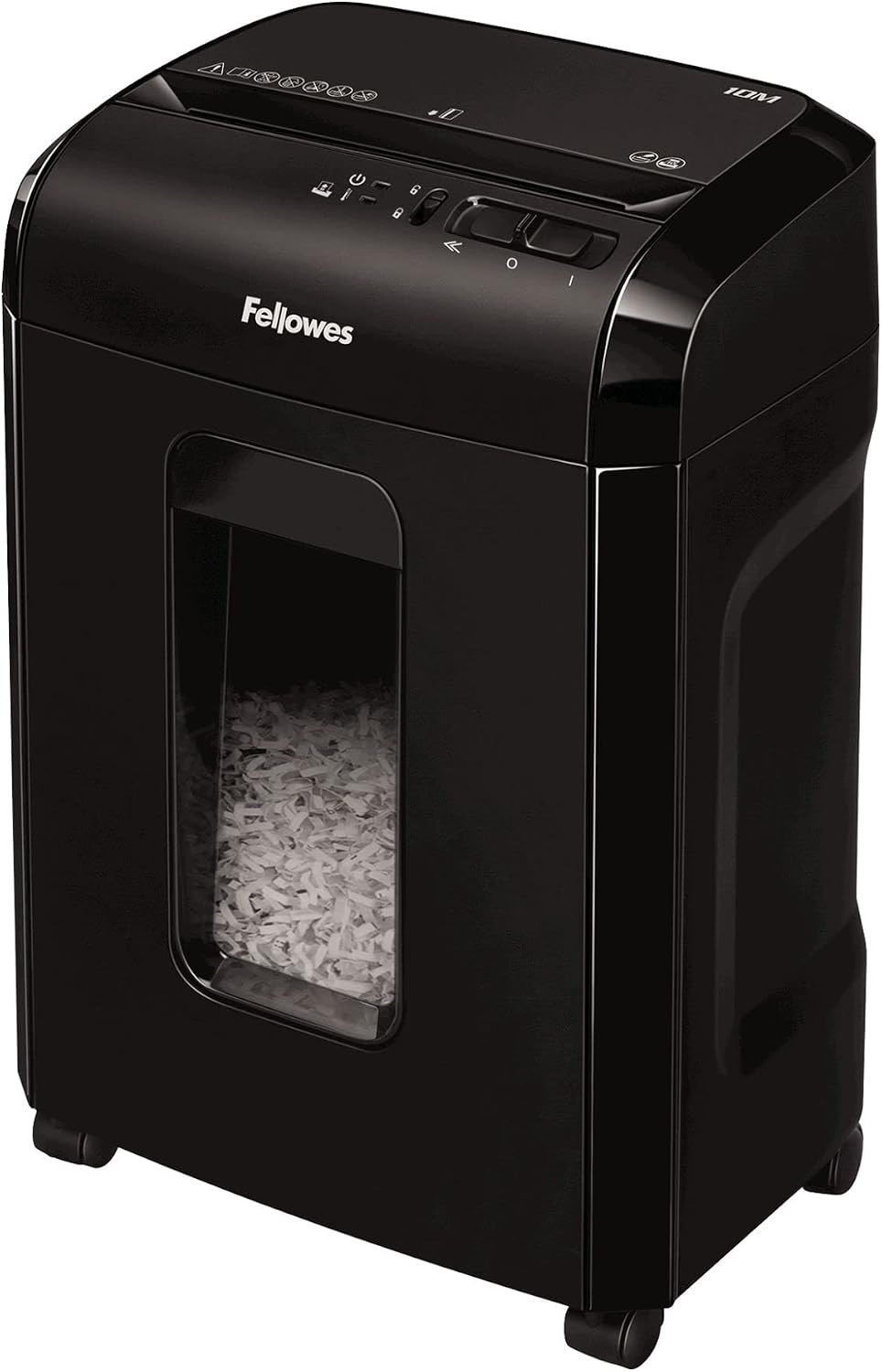 Sicherheitsstufe P5 Aktenvernichter: Fellowes Microcut (2000+ Partikel/A4), 10 Blatt, Powershred 10M, Büro/Homeoffice, 19L Papierkorb, Sicherheitssperre, schwarz