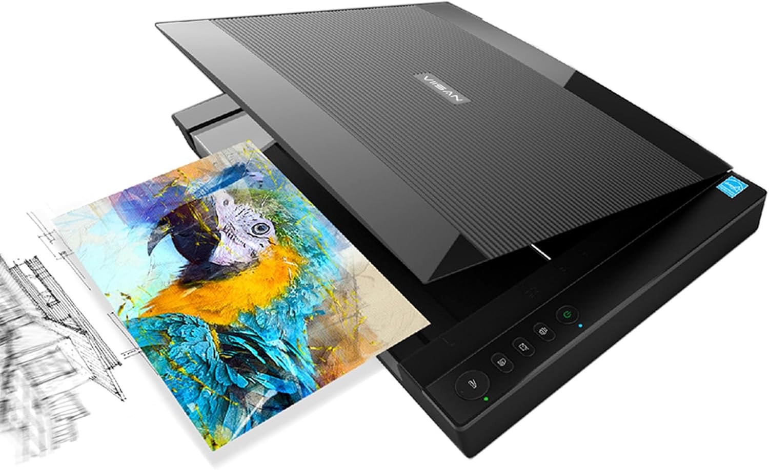 VF 3240, Flachbettscanner DIN-A3. Max. Auflösung 2400x2400 DPI. inkl. ViiScan Software für Bildbearbeitung & Texterkennung. Kompatibel mit Windows. Treiber für Mac Software.