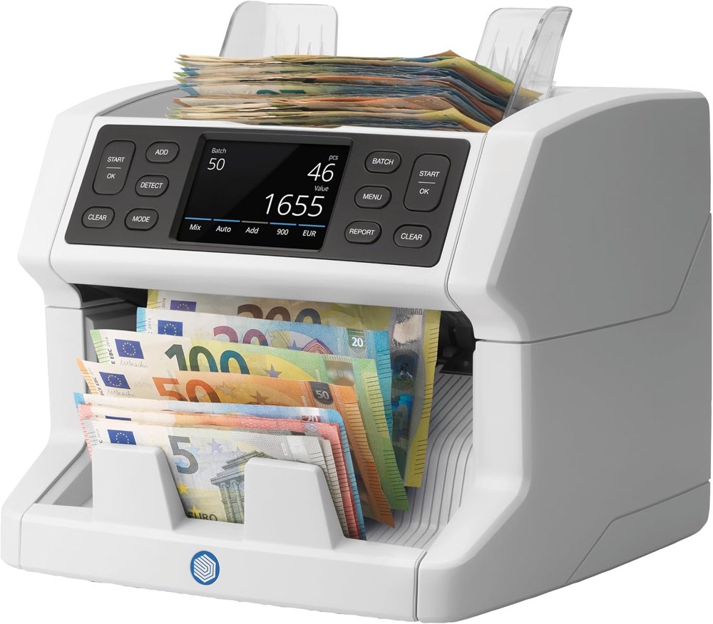 Safescan 2865-S Geldzählmaschine, Wertzählung für gemischte Banknoten