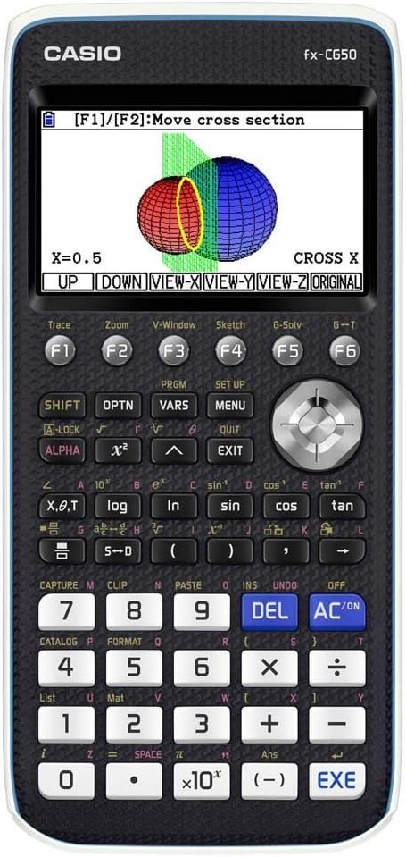 CASIO FX-CG50 Grafikrechner mit Farbdisplay, Bildplot-Funktion und 3d-Graph